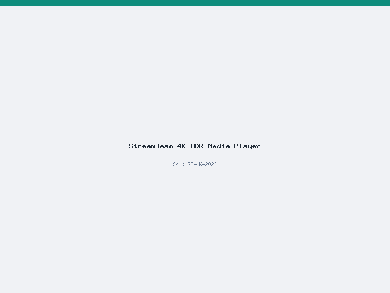 StreamBeam 4K HDR Media Player