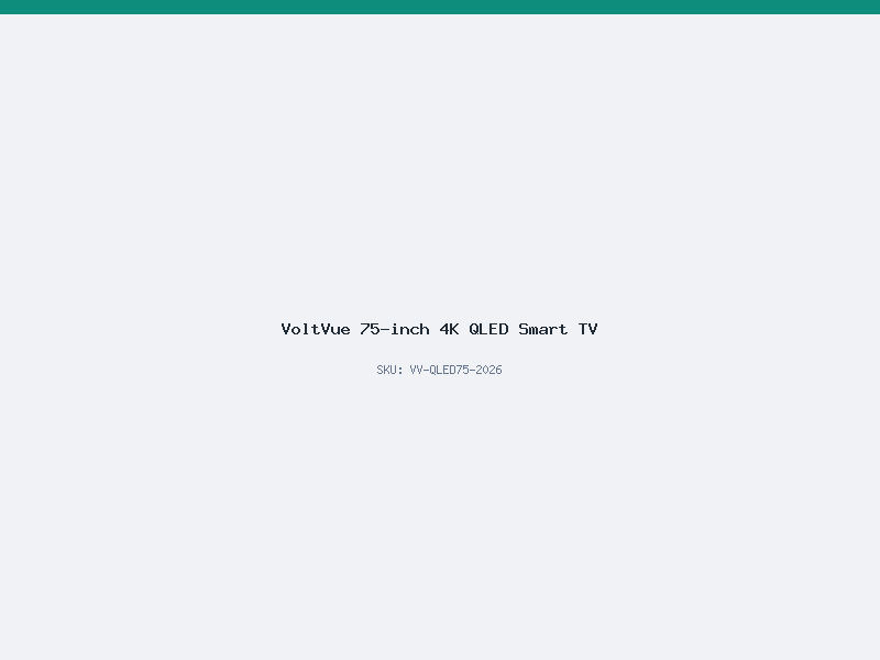 VoltVue 75-inch 4K QLED Smart TV